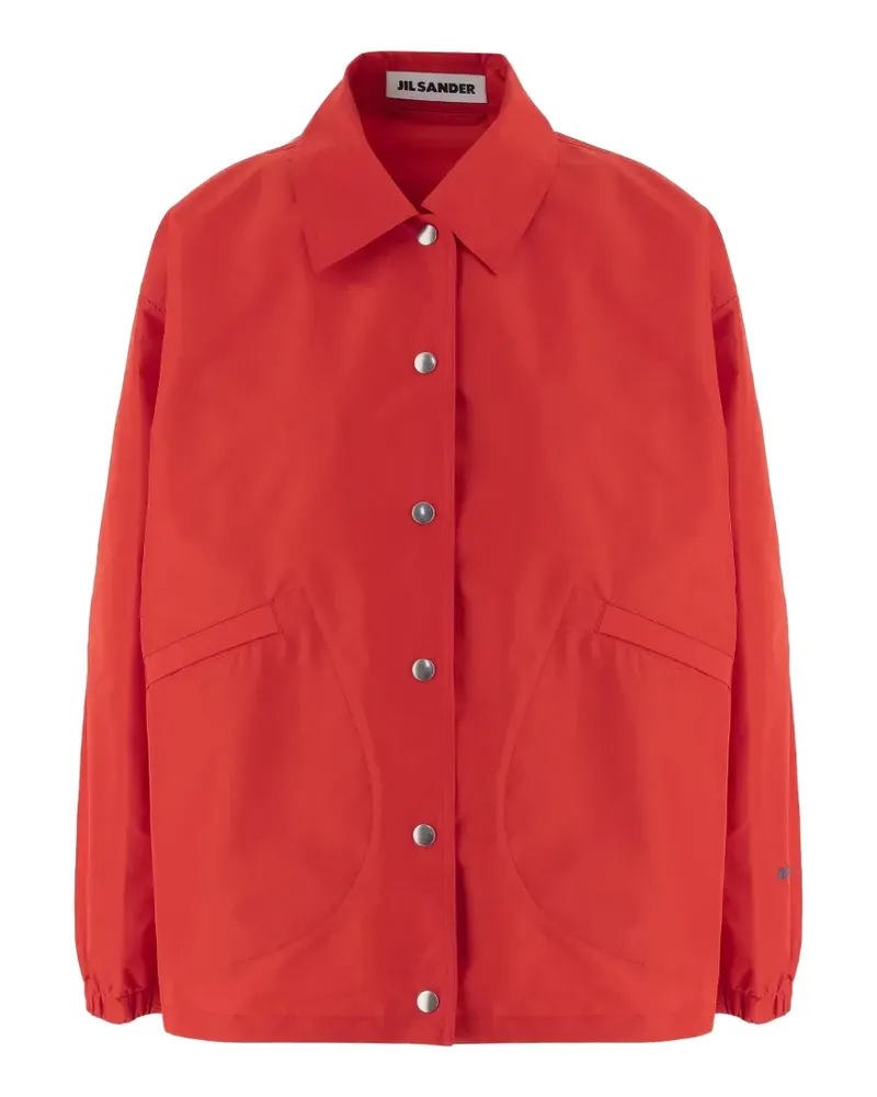 Jil Sander Jacke mit Logo-Stickerei - Rot Rot