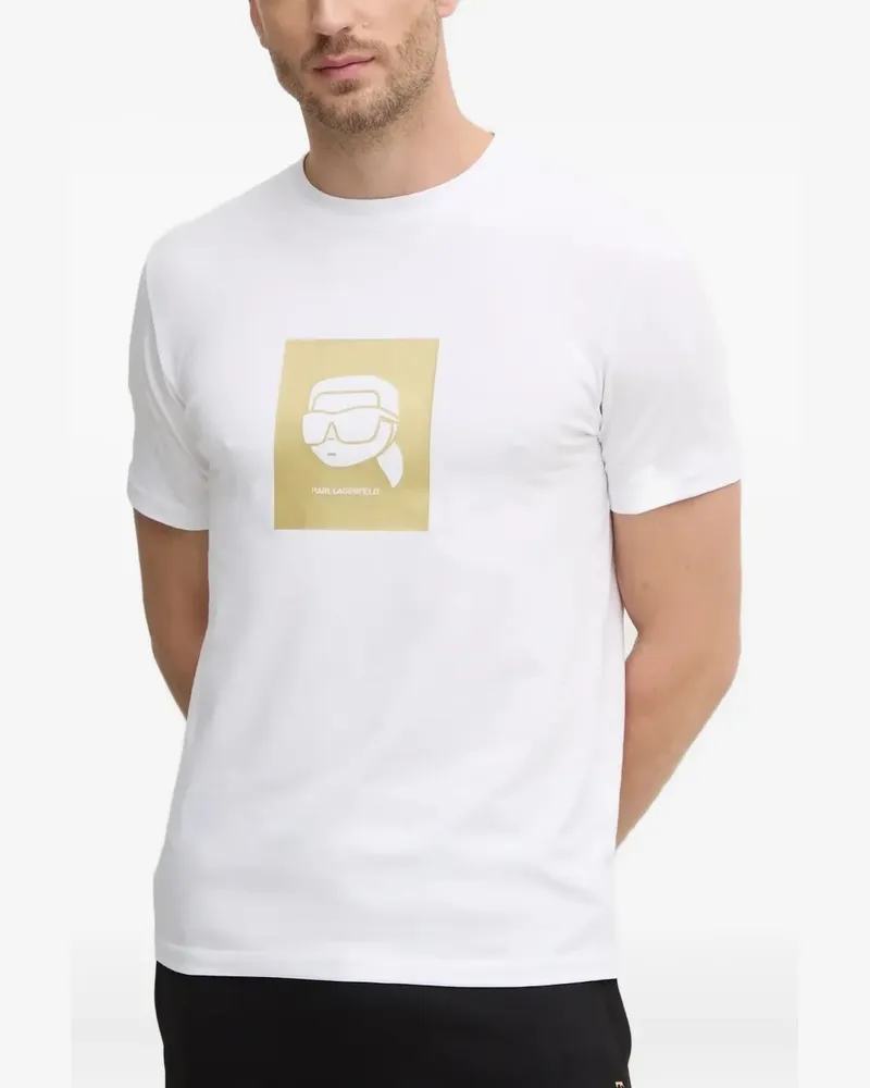 Karl Lagerfeld T-Shirt mit Logo-Print - Weiß Weiß