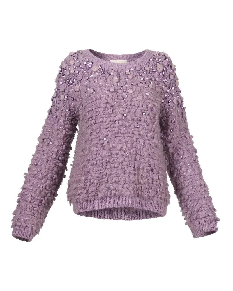 Valentino Garavani Pullover mit Pailletten - Violett Violett