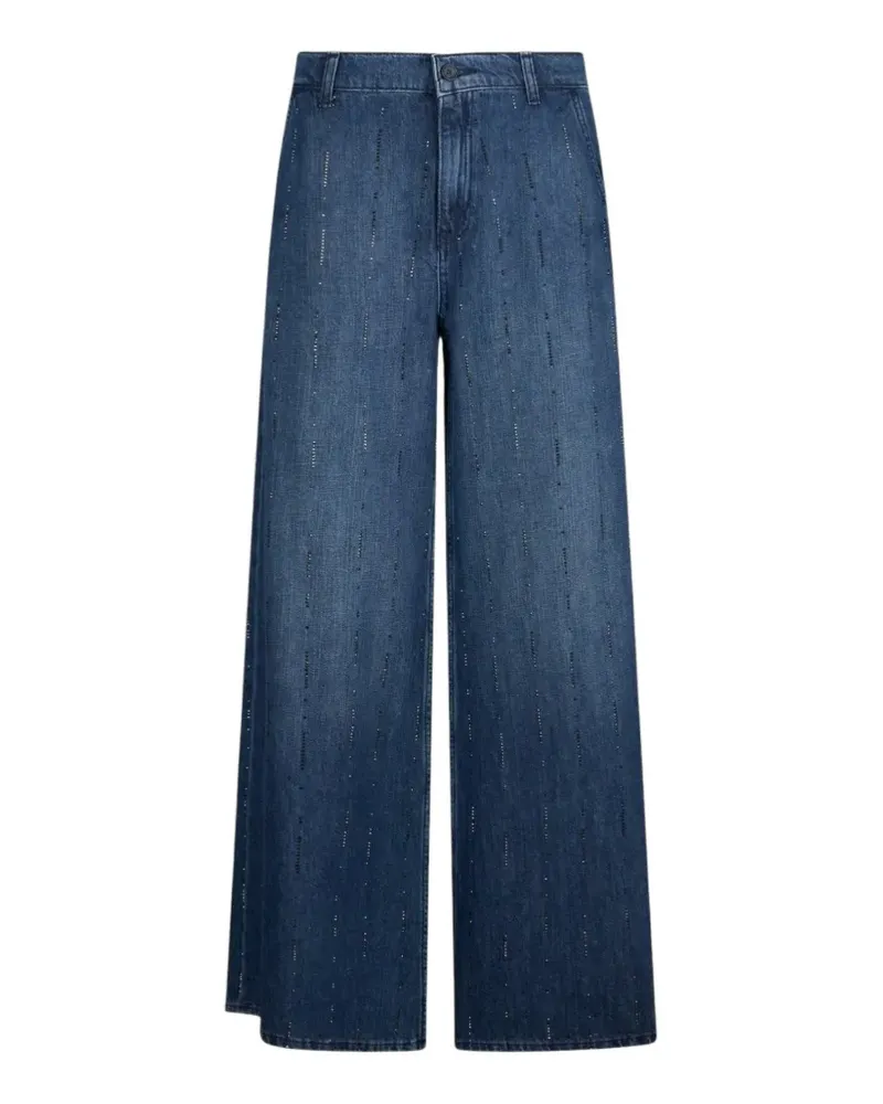 Liu Jo flared jeans with rhinestones - Blau Blau