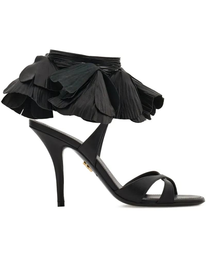 Ferragamo Sandalen mit Blumendetail 90mm - Schwarz Schwarz