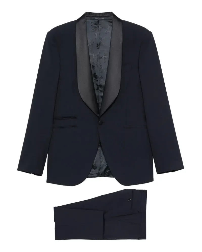 Carlo Pignatelli shawl-lapel suit - Blau Blau