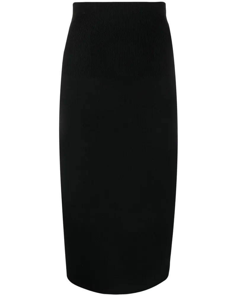 Victoria Beckham Gestrickter Bleistiftrock - Schwarz Schwarz
