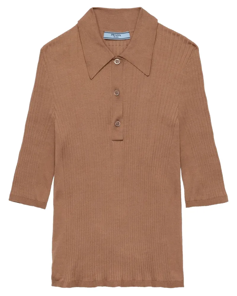 Prada Klassisches Poloshirt - Braun Braun