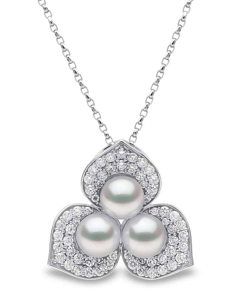 YOKO London 18kt Weißgoldanhänger mit Diamanten - Silber Silber