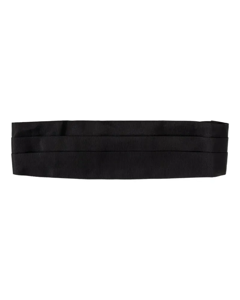Giorgio Armani Kummerbund aus Seide - Schwarz Schwarz