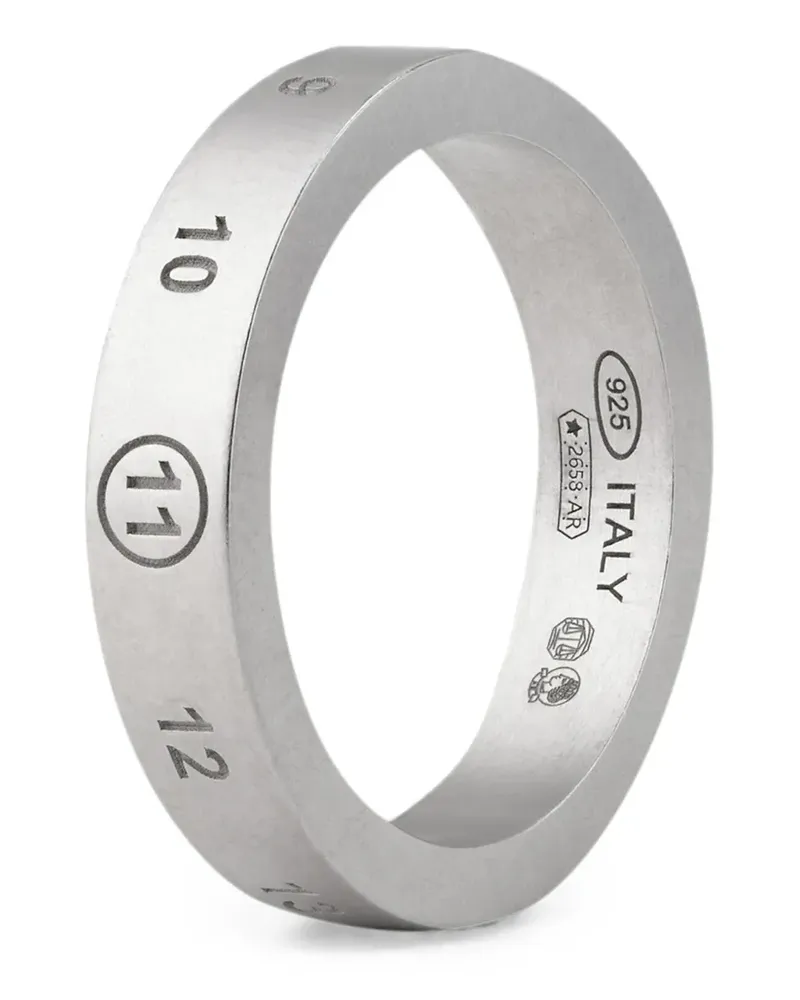 Maison Margiela Numeric engraved ring - Silber Silber