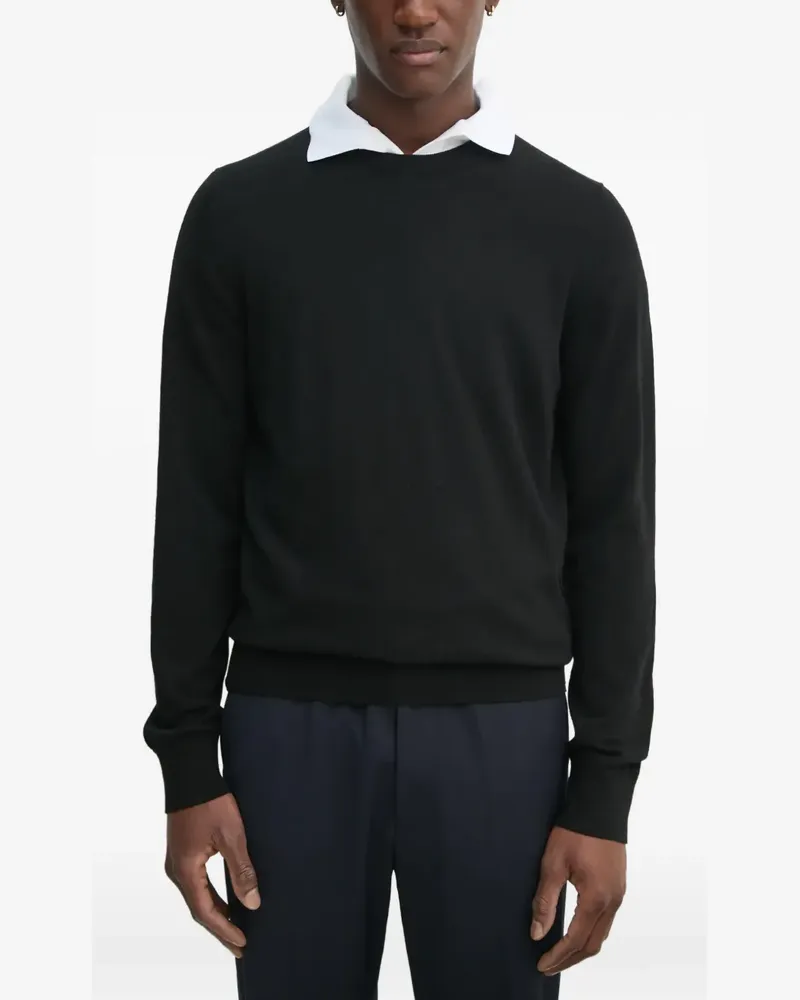 Filippa K Merinopullover mit Rundhalsausschnitt - Schwarz Schwarz