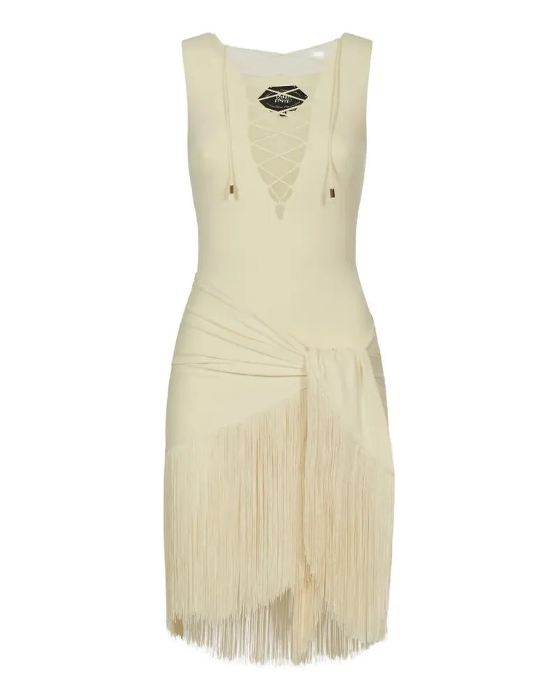 Taller Marmo Sahara lace-up swimsuit and pareo set - Nude Nude