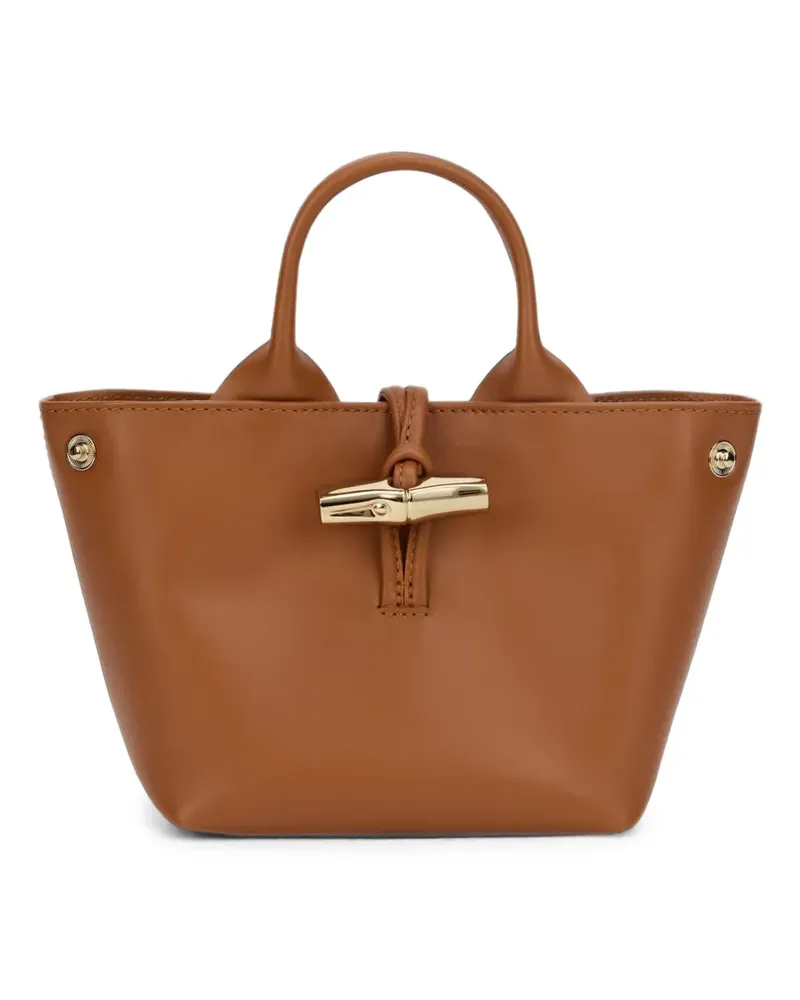 Longchamp Le Roseau XS leather handbag - Braun Braun