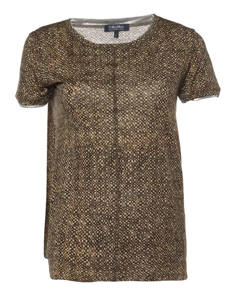 Max Mara Max Mara T-Shirt mit Schlangenprint - Braun Braun