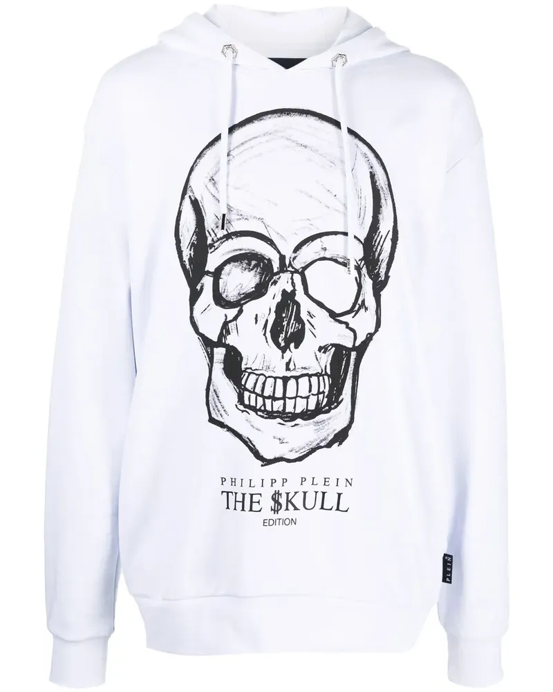 Philipp Plein Hoodie mit Totenkopf-Print - Weiß Weiß