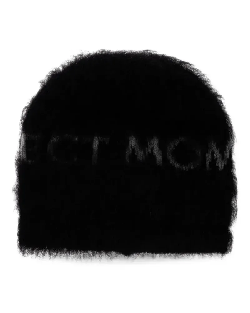 Perfect Moment mohair blend logo beanie - Schwarz Schwarz