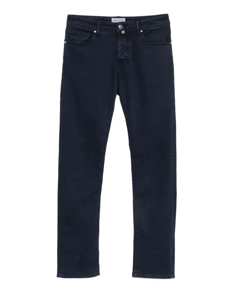 Jacob Cohën Slim-Fit-Jeans mit Logo-Patch - Blau Blau