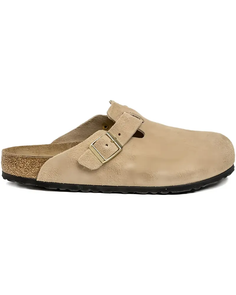 Birkenstock Boston Sandalen aus Wildleder - Nude Nude