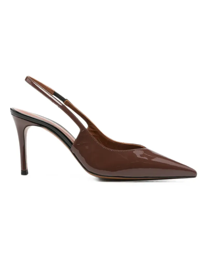 FESTA Milano pointed-toe slingback leather heeled pumps - Braun Braun
