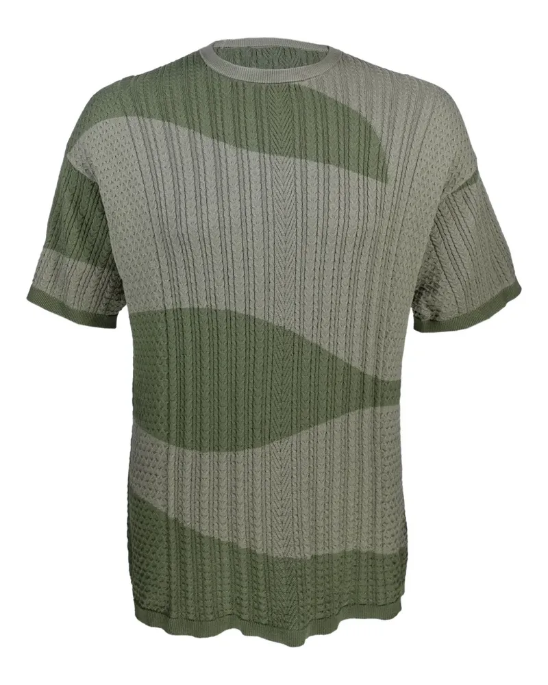 Mostly Heard Rarely Seen T-Shirt mit Zopfmuster - Grün Grün