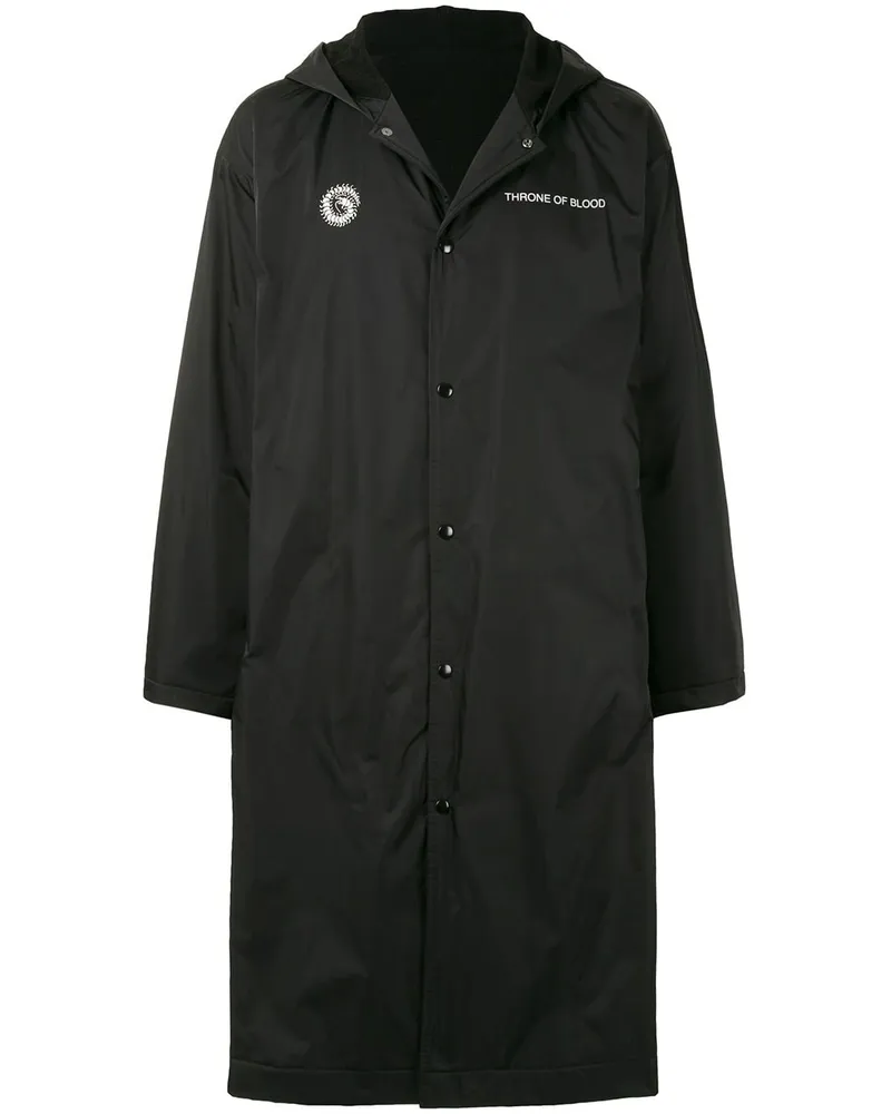 Undercover Kapuzenparka mit grafischem Print - Schwarz Schwarz