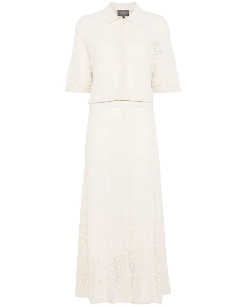 Eric Bompard Poloshirtkleid aus Pointelle-Strick - Nude Nude