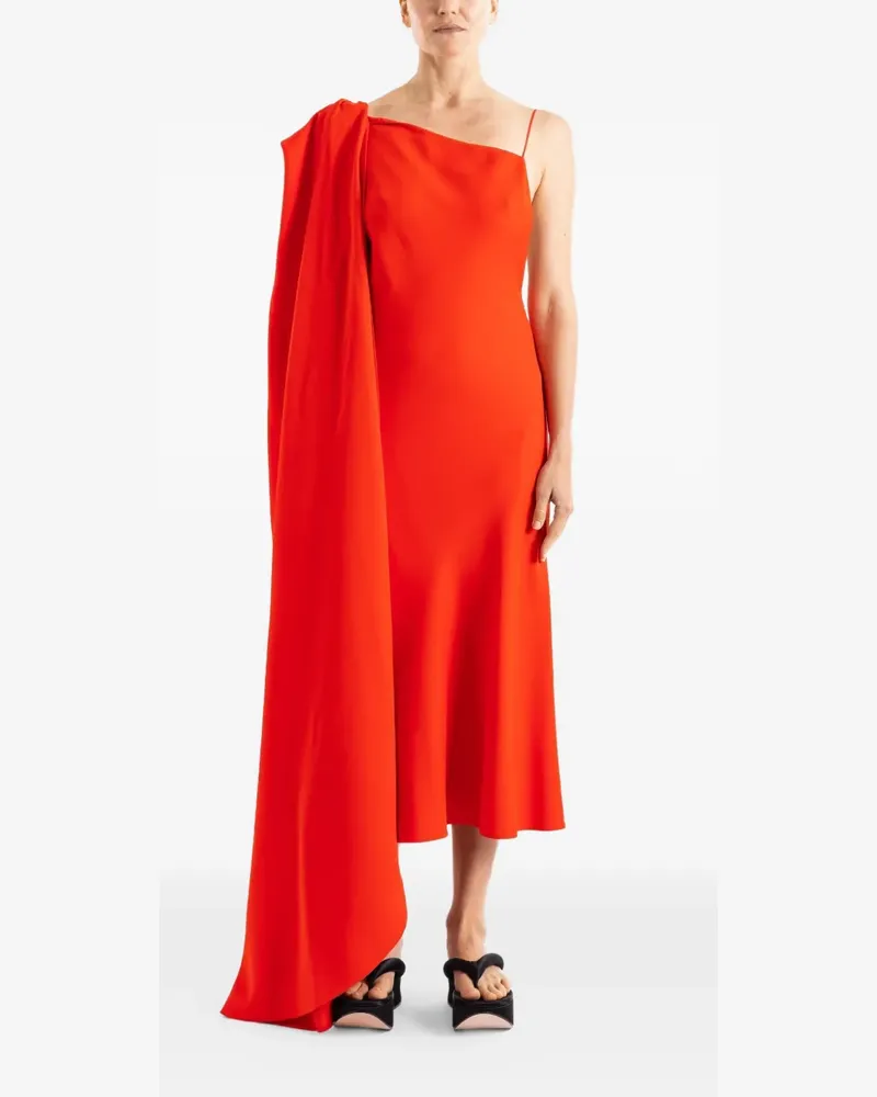 Balenciaga Drapiertes Kleid im asymmetrischen Look - Rot Rot