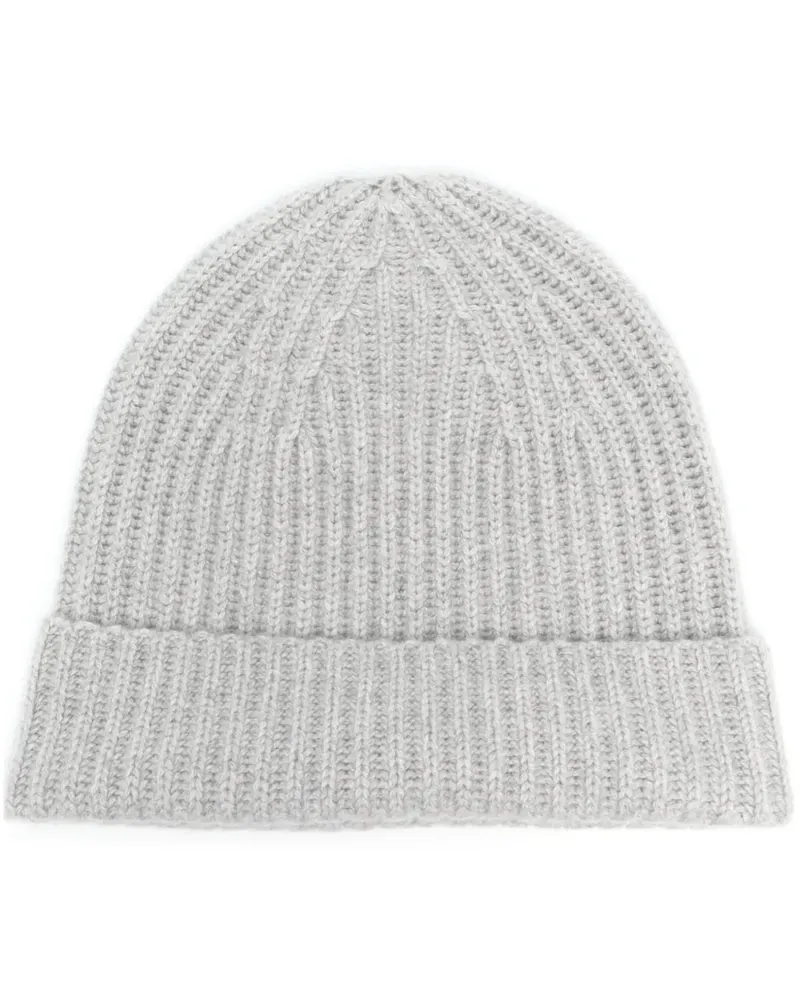 Lisa Yang Gerippte Beanie - Grau Grau