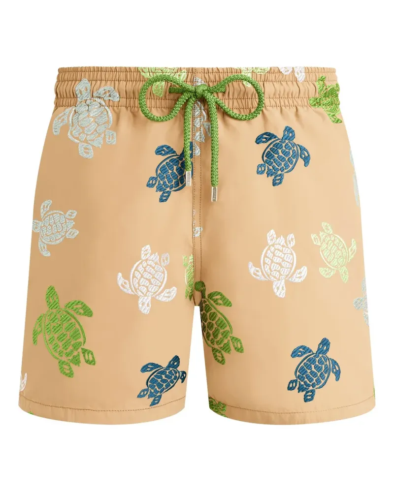 Vilebrequin Badeshorts mit Stickerei - Braun Braun
