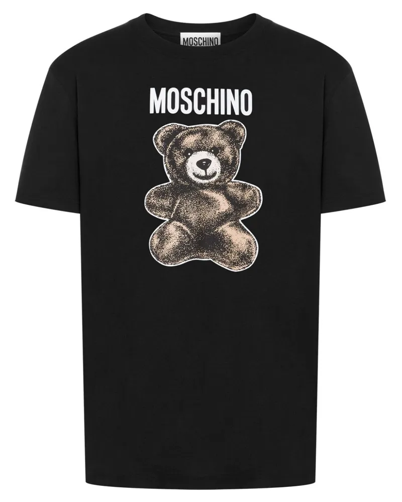 Moschino T-Shirt mit Teddy-Print - Schwarz Schwarz