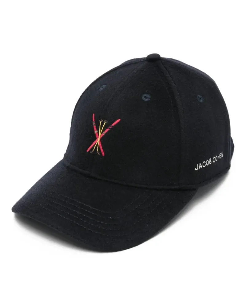 Jacob Cohën Baseballkappe mit Stickerei - Blau Blau
