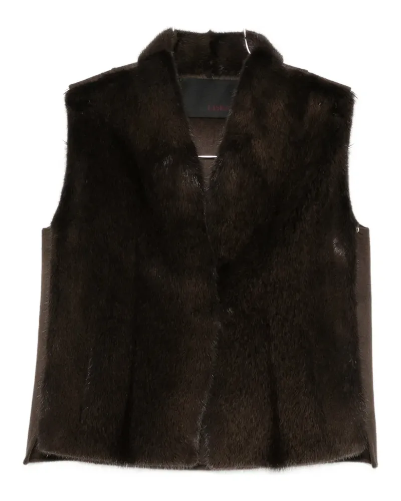 Liska fur-panelled sleeveless gilet - Braun Braun