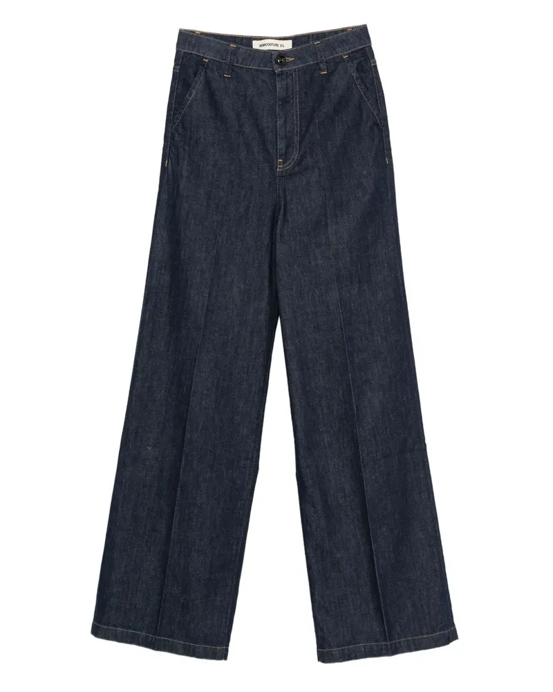 Semicouture Jeans mit hohem Bund - Blau Blau