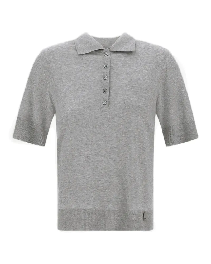 Herno Gestricktes Poloshirt - Grau Grau
