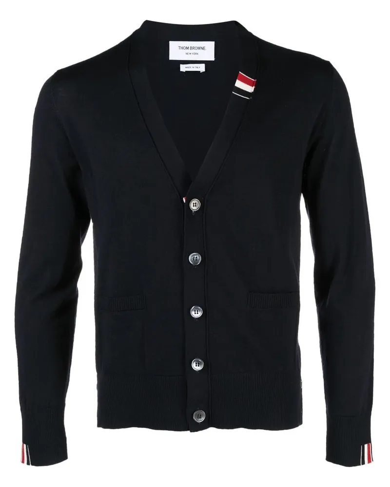 Thom Browne Cardigan mit V-Ausschnitt - Blau Blau
