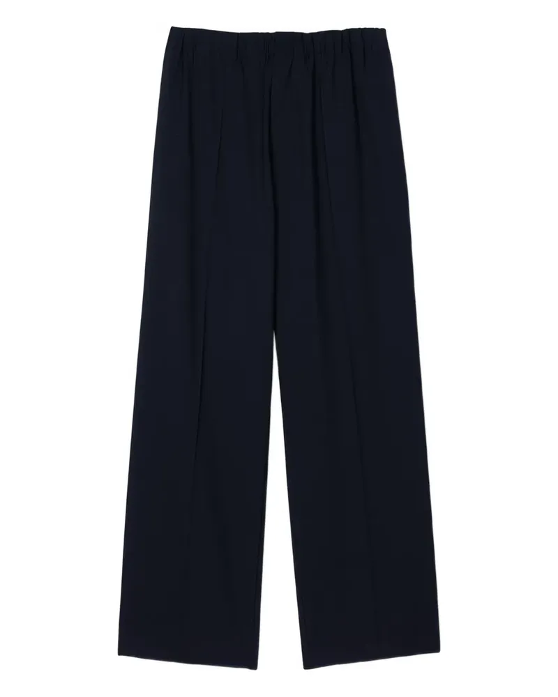 Sandro elasticated-waistband straight-leg trousers - Schwarz Schwarz