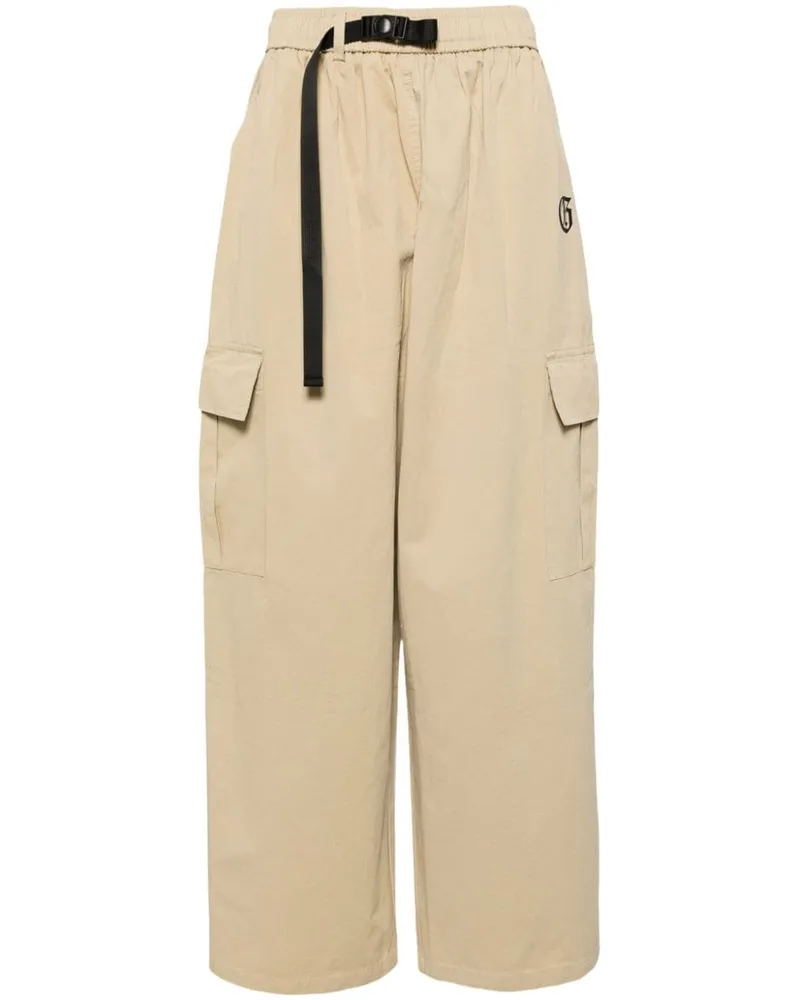 Ground Zero Cargohose mit Logo-Print - Braun Braun