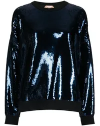 N° 21 Sweatshirt mit Pailletten Blau