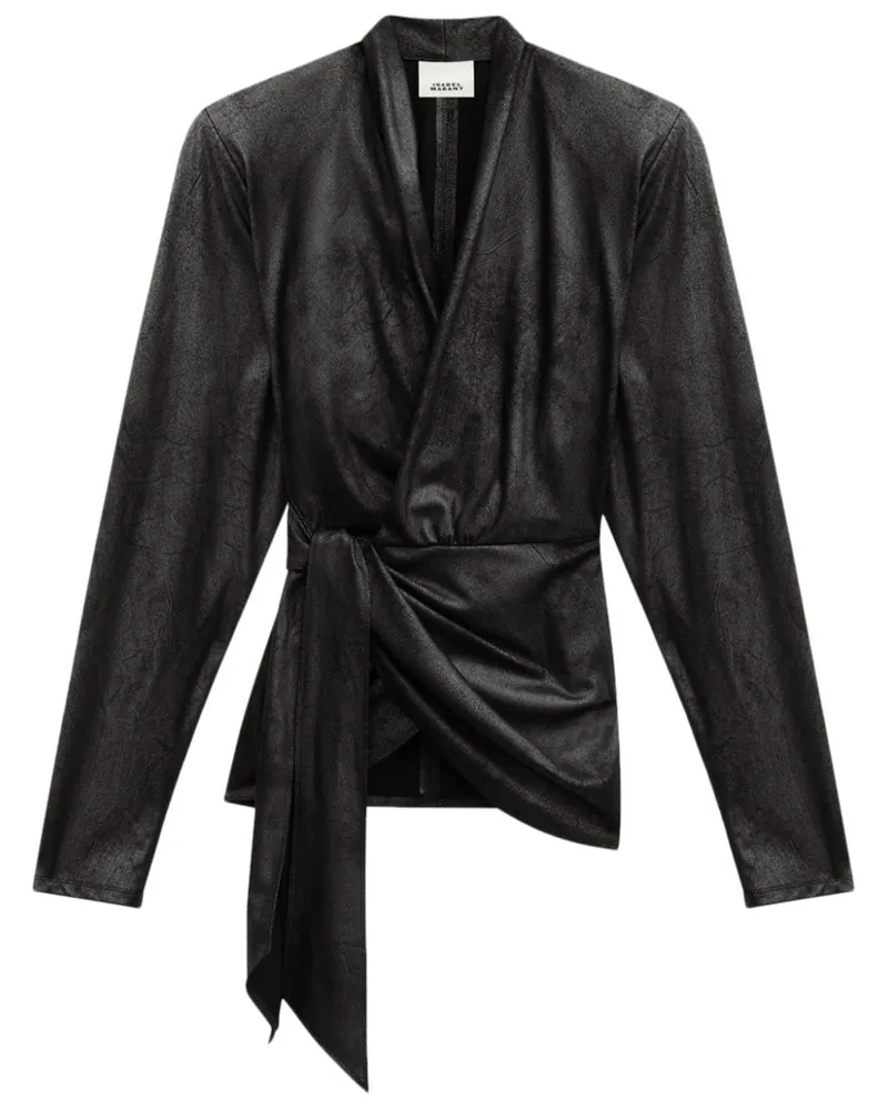 Isabel Marant Cinaye Wickeltop - Schwarz Schwarz