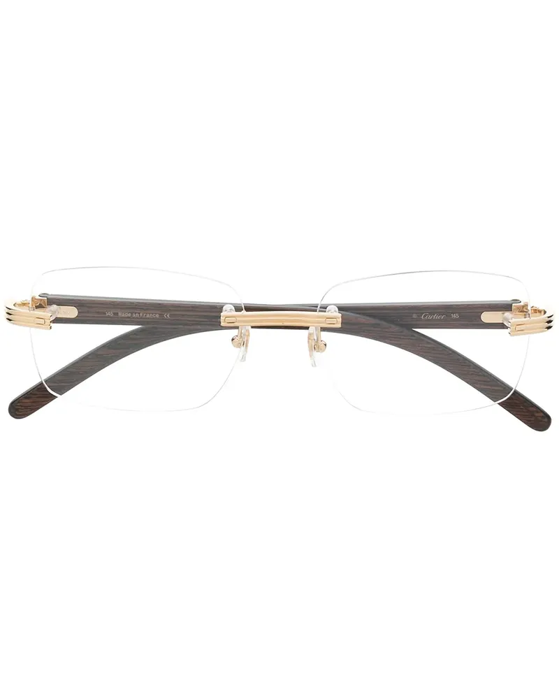 Cartier Eckige C de Cartier Brille - Braun Braun