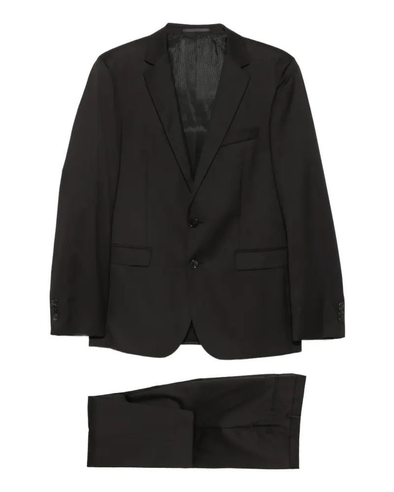 HUGO BOSS Anzug mit fallendem Revers - Schwarz Schwarz