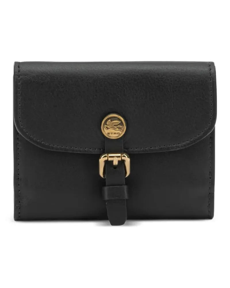 Etro Small Pony Portemonnaie mit Schnalle - Schwarz Schwarz
