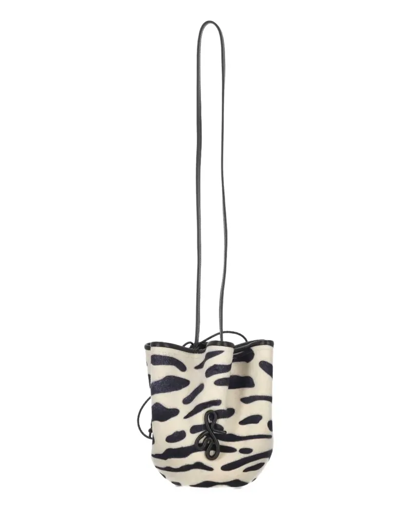 RUSLAN BAGINSKIY Beuteltasche mit Animal-Print - Weiß Weiß