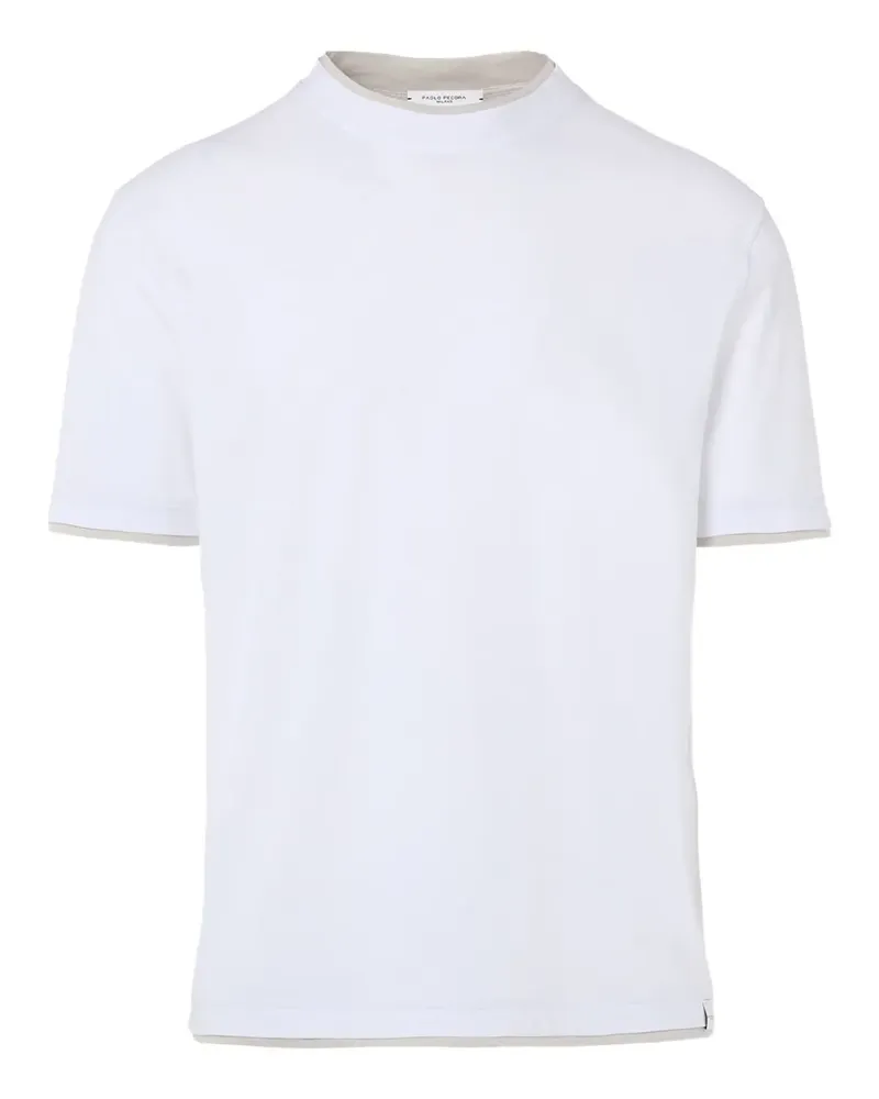Paolo Pecora Milano T-Shirt im Layering-Look - Weiß Weiß