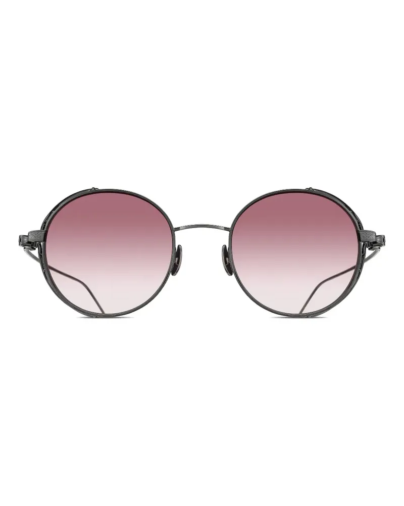 MATSUDA Sonnenbrille mit rundem Gestell - Schwarz Schwarz