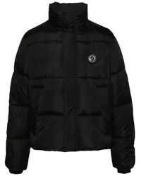 Just Cavalli Gefütterte Jacke mit Logo-Applikation Schwarz