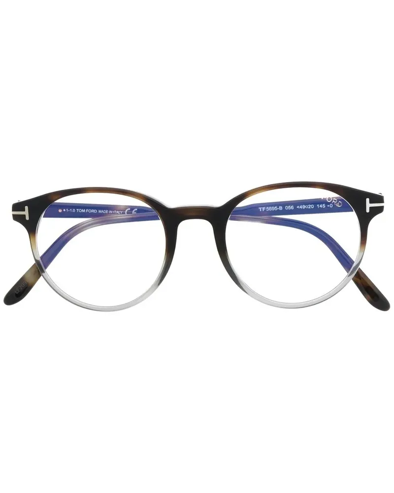 Tom Ford FT5695-B Brille im Panto-Design - Braun Braun
