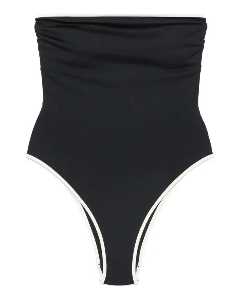 MC2 Saint Barth Khyra String ruched swimsuit - Schwarz Schwarz