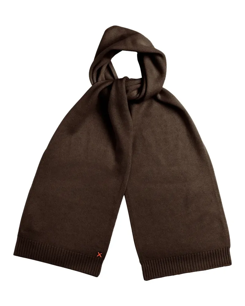 Chinti & Parker gestrickter Schal mit geripptem Saum - Braun Braun