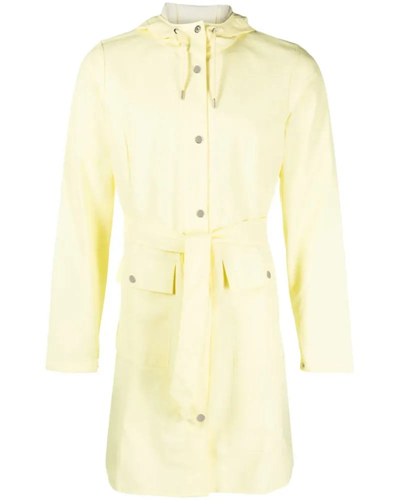 RAINS Regenmantel mit Kordelzug - Gelb Gelb