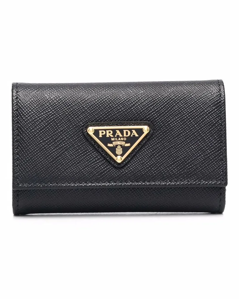 Prada Saffiano-Schlüsselanhänger - Schwarz Schwarz