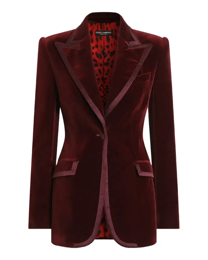 Dolce & Gabbana Turlington Jacke aus Samt - Violett Violett