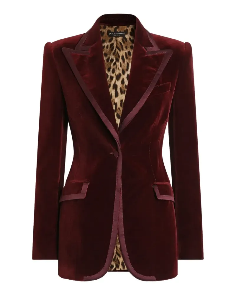 Dolce & Gabbana Turlington Jacke aus Samt - Violett Violett